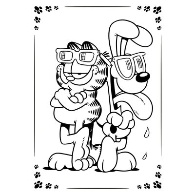 Carte de colorat Garfield vol V - Garfield si Odie