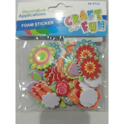 Decoratiune- Aplicatii Eva sticker floare 40 buc