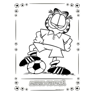 Carte de colorat Garfield Campionatul Mondial